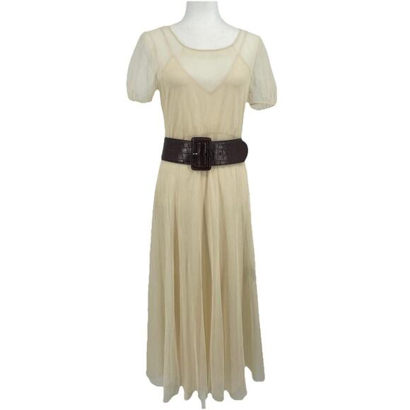 Ralph Lauren Collection Alligator Trench Buckle Brown Wide Belt M Women’s - Picture 2 of 9